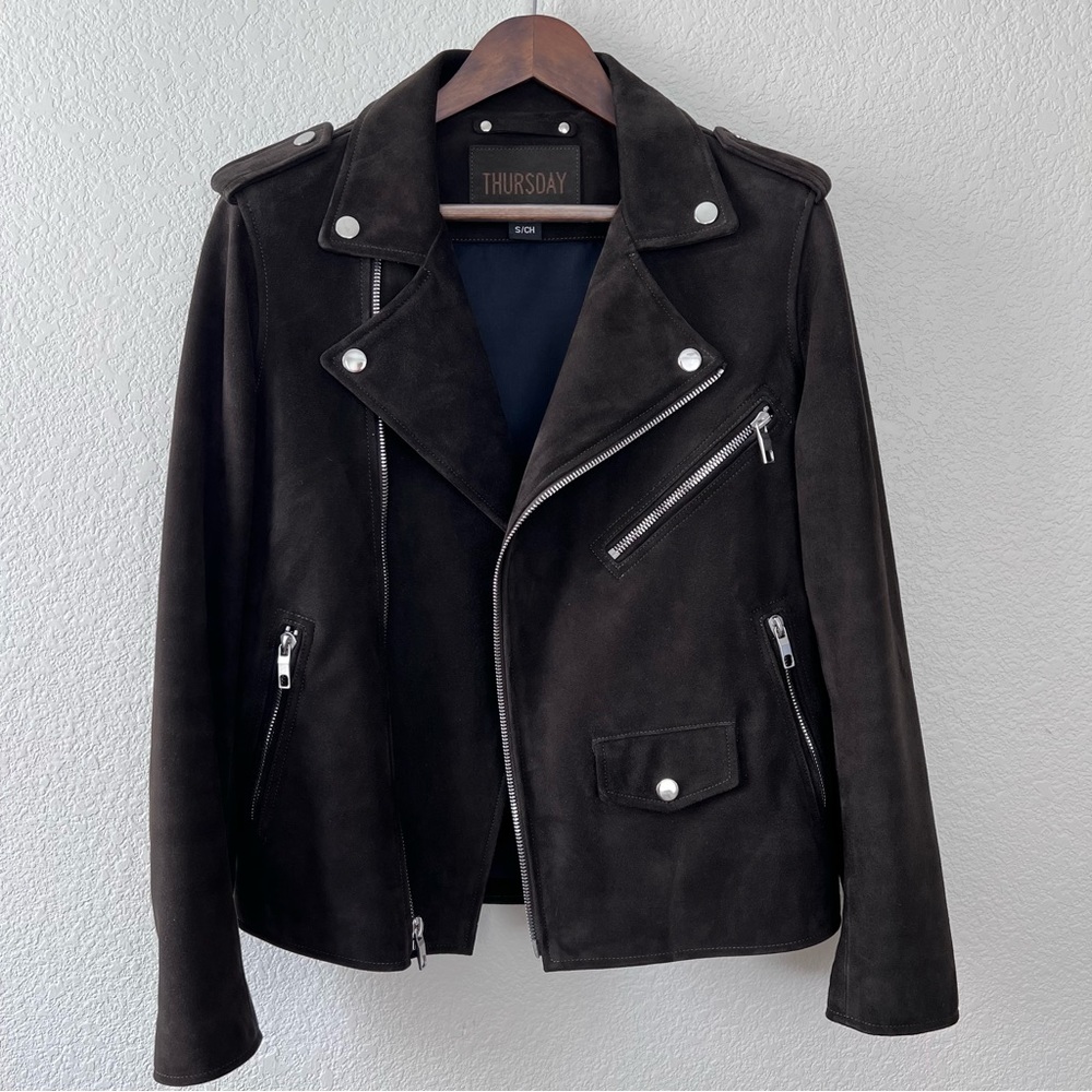 Thursday Boot Company Men’s Leather Motorcycle Jacket Size Small